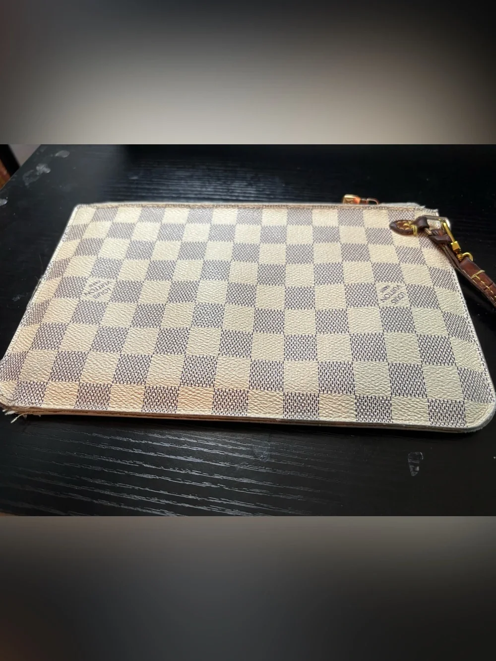 Authentic Louis Vuitton Neverfull Pochette MM/GM Pouch – Damier Azur Canvas